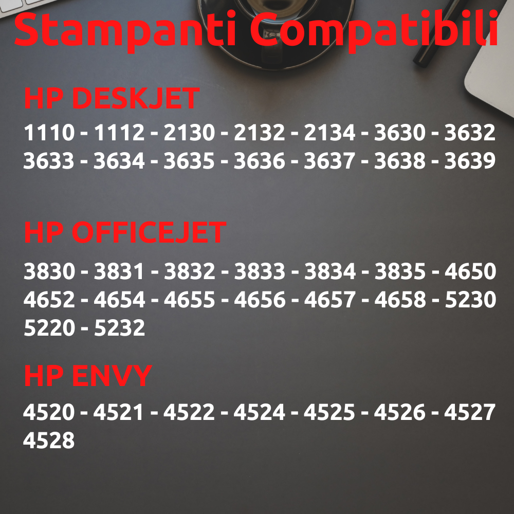 Cartuccia inkjet 301 XL per HP Envy 4520 4521 4522 4525 4528